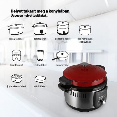 Lauben OvenSafe®️ Multicooker 6000RS - Multifunkciós főzőedény
